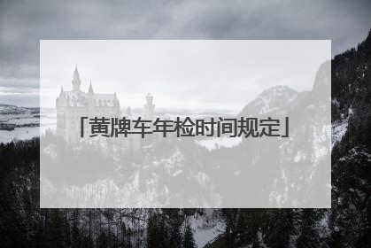 黄牌车年检时间规定
