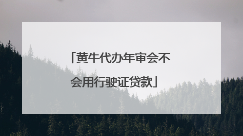 黄牛代办年审会不会用行驶证贷款