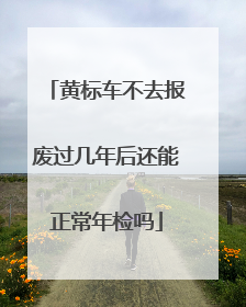 黄标车不去报废过几年后还能正常年检吗