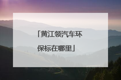 黄江领汽车环保标在哪里