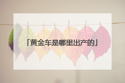 黄金车是哪里出产的
