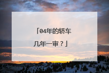 04年的轿车几年一审？