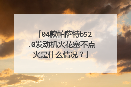 04款帕萨特b52.0发动机火花塞不点火是什么情况？