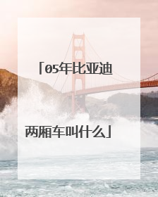 05年比亚迪两厢车叫什么