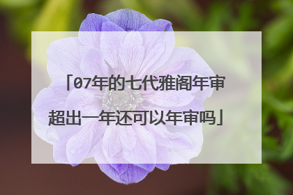 07年的七代雅阁年审超出一年还可以年审吗