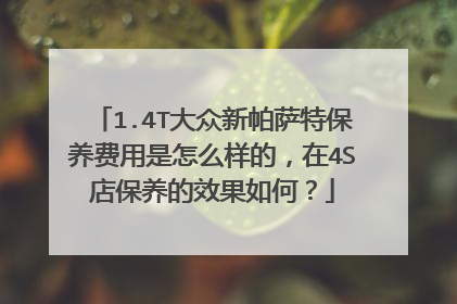 1.4T大众新帕萨特保养费用是怎么样的，在4S店保养的效果如何？