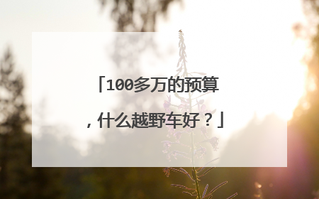 100多万的预算，什么越野车好？