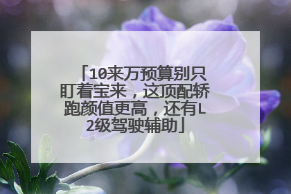 10来万预算别只盯着宝来，这顶配轿跑颜值更高，还有L2级驾驶辅助