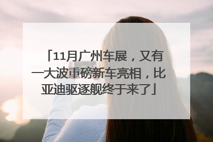 11月广州车展，又有一大波重磅新车亮相，比亚迪驱逐舰终于来了