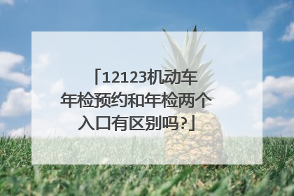 12123机动车年检预约和年检两个入口有区别吗?