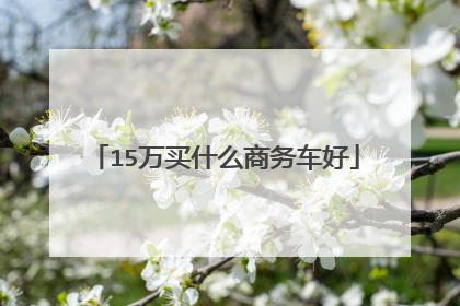 15万买什么商务车好