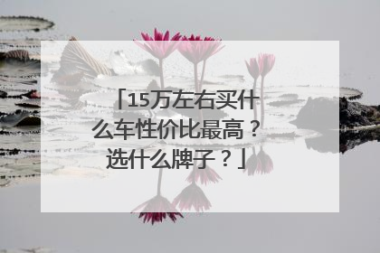 15万左右买什么车性价比最高？选什么牌子？