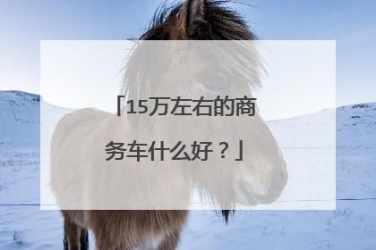 15万左右的商务车什么好？