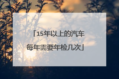 15年以上的汽车每年需要年检几次