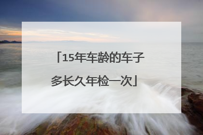 15年车龄的车子多长久年检一次