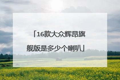 16款大众辉昂旗舰版是多少个喇叭