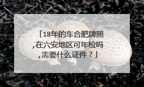 18年的车合肥牌照,在六安地区可年检吗,需要什么证件？