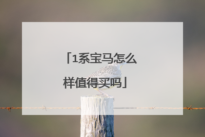 1系宝马怎么样值得买吗