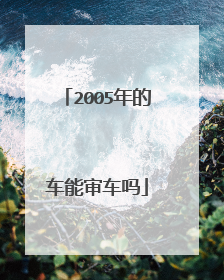 2005年的车能审车吗