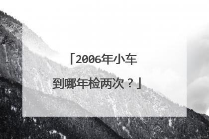 2006年小车到哪年检两次？