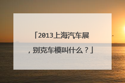 2013上海汽车展，别克车模叫什么？