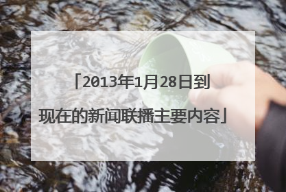 2013年1月28日到现在的新闻联播主要内容