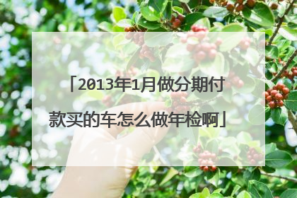 2013年1月做分期付款买的车怎么做年检啊