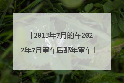 2013年7月的车2022年7月审车后那年审车