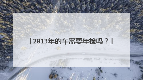 2013年的车需要年检吗？
