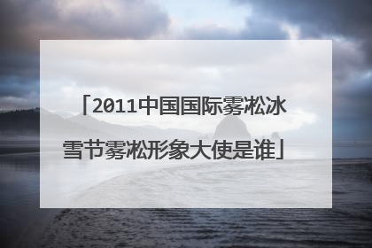 2011中国国际雾凇冰雪节雾凇形象大使是谁