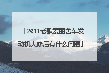 2011老款爱丽舍车发动机大修后有什么问题
