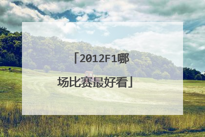 2012F1哪场比赛最好看