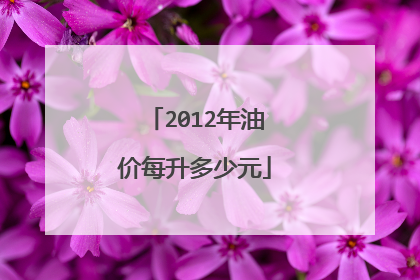 2012年油价每升多少元