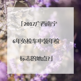 2017广西南宁6年免检车申领年检标志的地点?