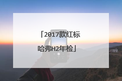 2017款红标哈弗H2年检