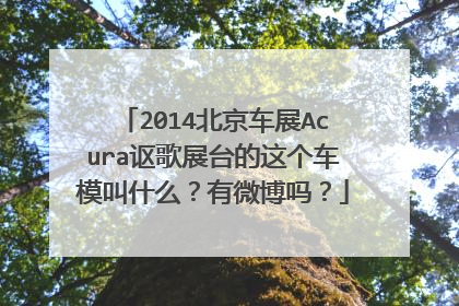 2014北京车展Acura讴歌展台的这个车模叫什么？有微博吗？
