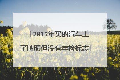 2015年买的汽车上了牌照但没有年检标志