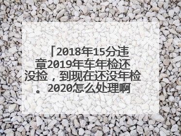 2018年15分违章2019年车年检还没捡，到现在还没年检。2020怎么处理啊求大神指点