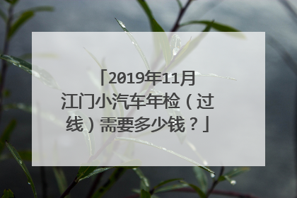 2019年11月江门小汽车年检（过线）需要多少钱？