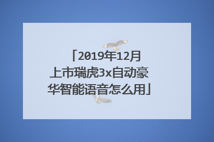 2019年12月上市瑞虎3x自动豪华智能语音怎么用