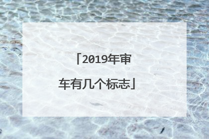 2019年审车有几个标志
