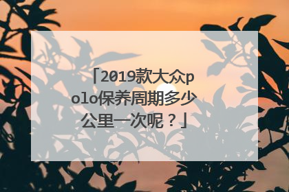 2019款大众polo保养周期多少公里一次呢？