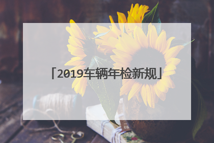 2019车辆年检新规