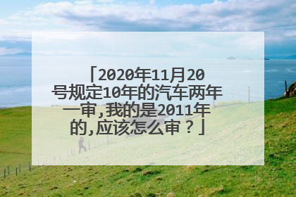 2020年11月20号规定10年的汽车两年一审,我的是2011年的,应该怎么审？