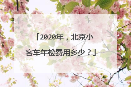 2020年，北京小客车年检费用多少？