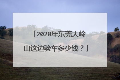 2020年东莞大岭山这边验车多少钱？