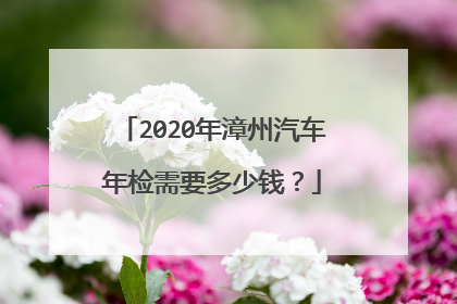 2020年漳州汽车年检需要多少钱？