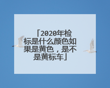 2020年检标是什么颜色如果是黄色，是不是黄标车