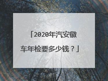 2020年汽安徽车年检要多少钱？