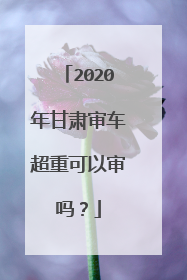 2020年甘肃审车超重可以审吗？